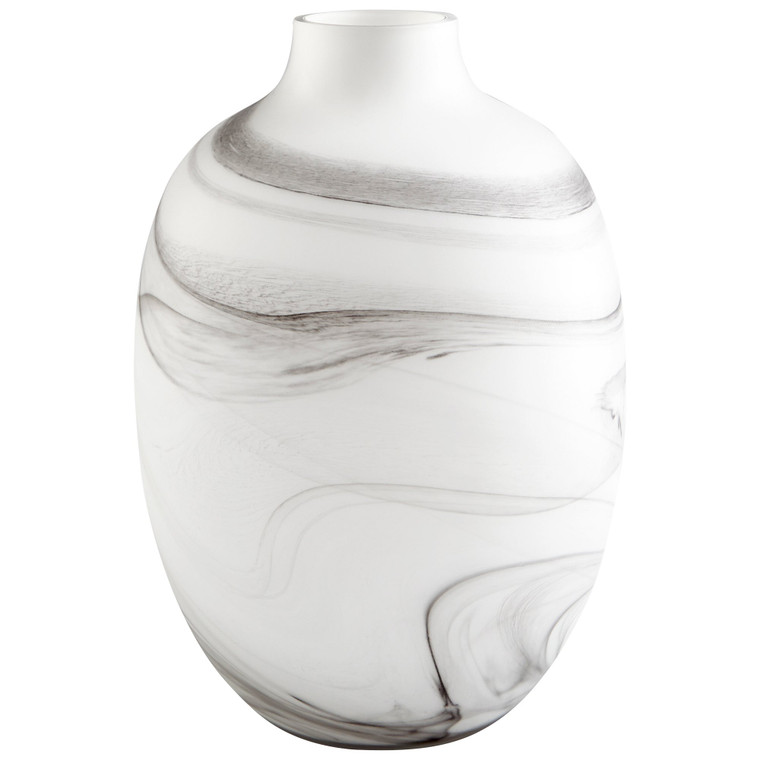 Cyan Design Moon Mist Vase White And Black Swirl - Large 10469