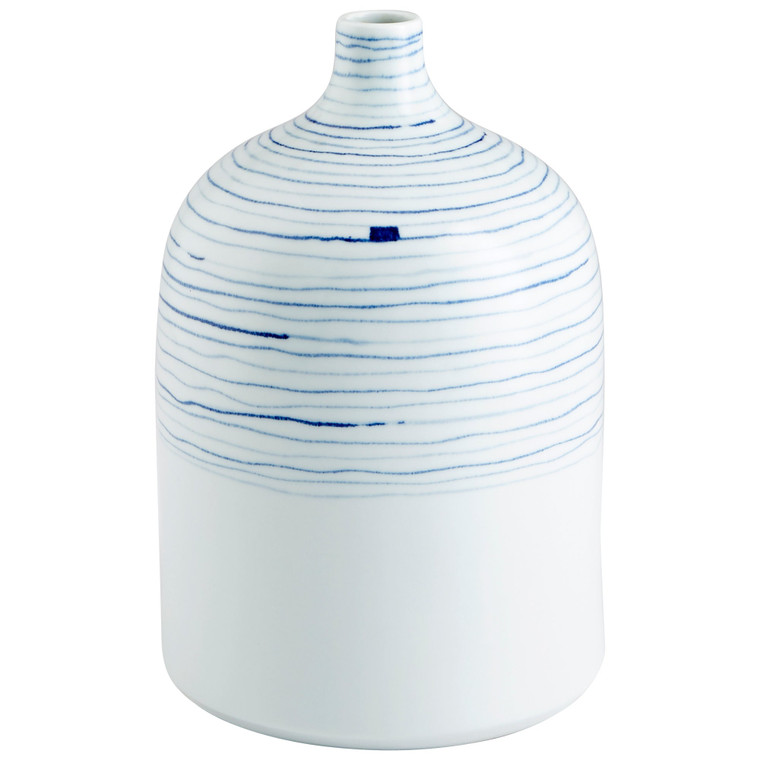 Cyan Design Whirlpool Vase Blue And White - Medium 10803