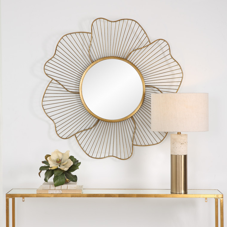 Uttermost Blossom Gold Floral Mirror 09912