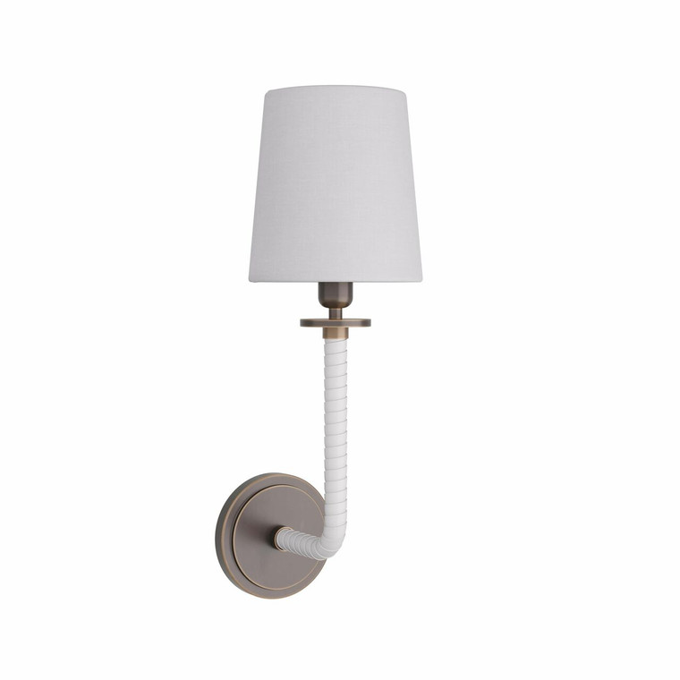 Arteriors Home Wayman Sconce in White and English Bronze DWC07