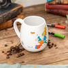 EUROPEMUG high quality ceramic mug with Europe map and colouring pen. 