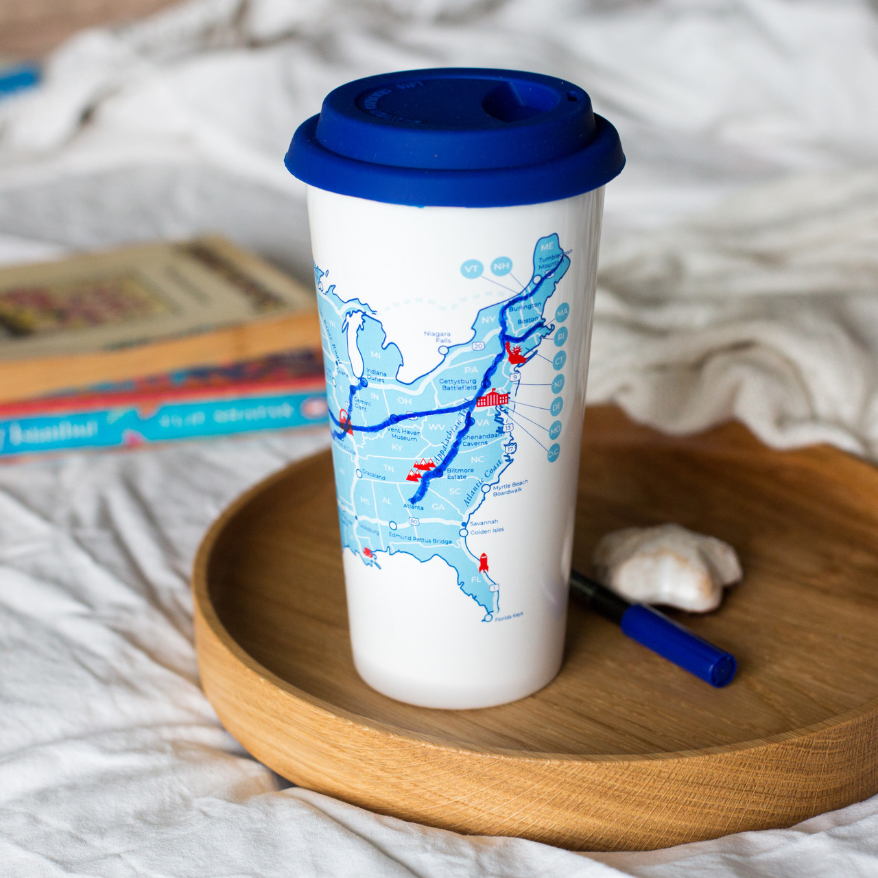 Sustainable gifts for travellers, Road Trip USA Mug