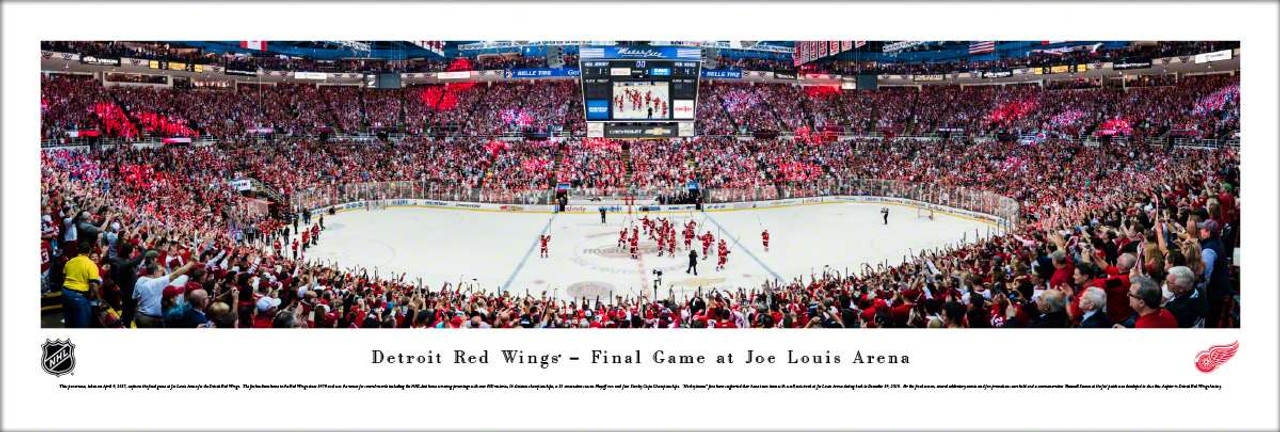 Detroit Red Wings Panoramic Print #2 (Final @ The Joe) Decade Awards NHLRED-2 detroit-red-wings-panoramic-print-2-final-the-joe-decade-awards-nhlred-2