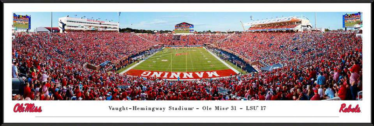 ELI MANNING OLE MISS REBELS ART PRINT IN RED JERSEY