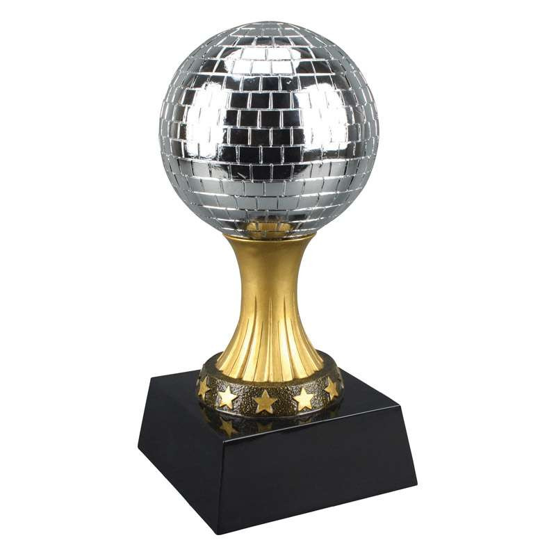 Mirror Ball Trophy Engraved Disco Ball Award 6" or 12" Tall Decade