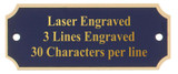 Perpetual Black Brass Plate with Border / Engraved Plate - 1" x 2.5" Decade Awards