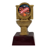 Busted Bracket Gold Toilet Bowl Trophy | Engraved Basketball Busted Bracket Award - 6 Inch Tall Decade Awards
