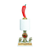 Funny Chili Toilet Paper Trophy with free custom engraving – 17.5 inch cook off gag award by Decade Awards