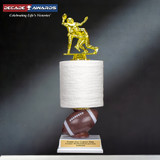 Triad Topper Football Toilet Paper Trophy with free engraving for last place leagues – 13.75 Inch Swirl, Decade Awards