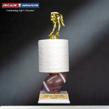 Horse’s Rear Topper Football Toilet Paper Trophy with free engraving for last place losers – 13.75 Inch by Decade Awards