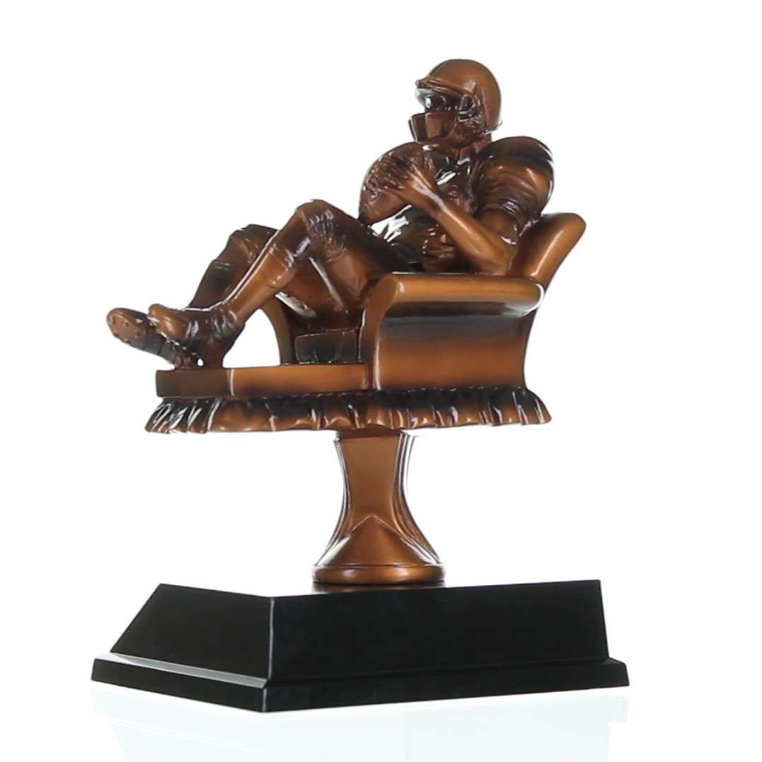 Fantasy Football Armchair Quarterback Trophy Engraved FFL Award 6.5