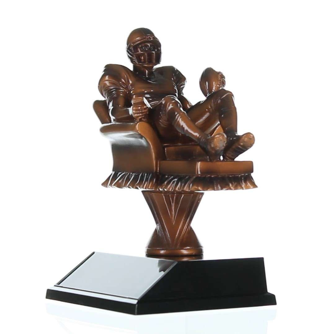 Fantasy Football Armchair Quarterback Trophy Engraved FFL Award 6.5