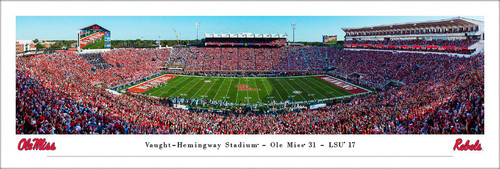 Ole Miss Rebels Football Panoramic Picture - Vaught-Hemingway Stadium Decade Awards