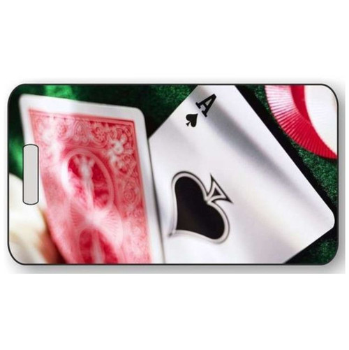 Black Jack Luggage Tag | Ace Showing Personalized Bag Tag G06 - 2 Sizes Decade Awards