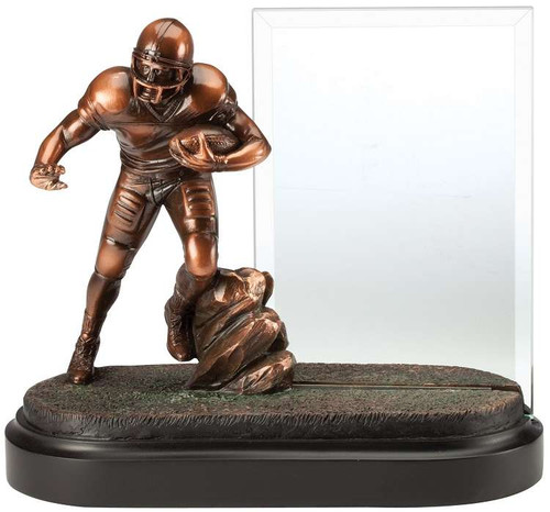 Football Story Glass Award | Engraved Gridiron Sport Hero Award - 8 Inch Tall Decade Awards