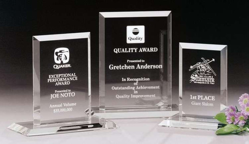Argyle Crystal Corporate Award | Engraved Corporate Plaque Award - 6", 7" or 8" Decade Awards