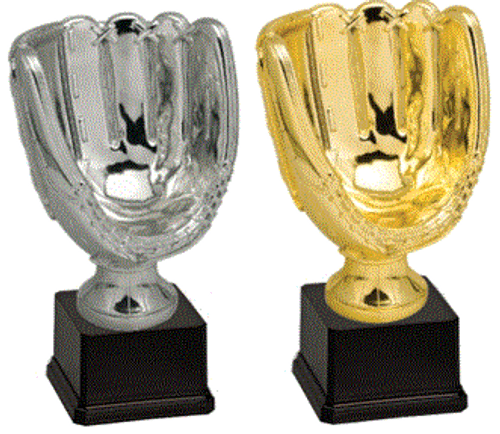 Baseball Full Size Glove Award Trophy - Gold / Silver Decade Awards