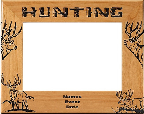 Decade Awards Hunting Picture Frame 3 - Personalized | Laser Engraved Wood Frame - 3 Sizes PICTURE FRAMES HNTG-03P-P 24.95