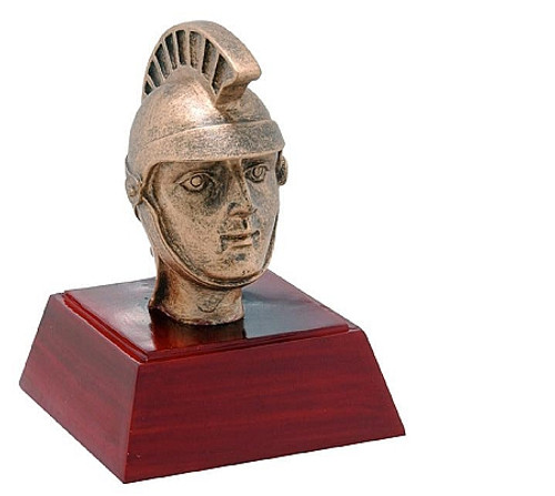 Decade Awards Spartan / Trojan Mascot Sculptured Trophy | Engraved Roman Warrior Award - 4 Inch Tall Mascot Trophies RS-480 12.95