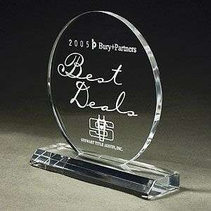 Circle Acrylic Award | Engraved Acrylic Trophy - 4", 5" or 6" Decade Awards