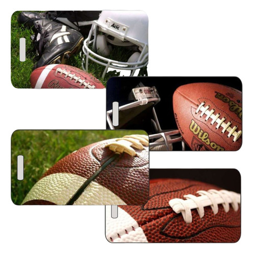 Football Luggage Tag in 2 Sizes – Personalized Sports Bag ID Tag for Players, Teams, and Travel – Durable Custom Design by Decade Awards