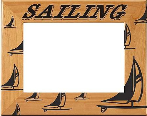 Sailing Picture Frame | Laser Engraved Wood Frame - 3 Sizes Decade Awards