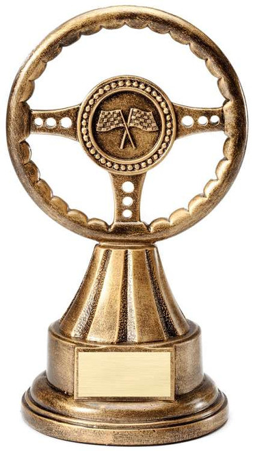 Racing Steering Wheel Trophy | Engraving Steering Wheel Award - 10 Inch Tall Decade Awards