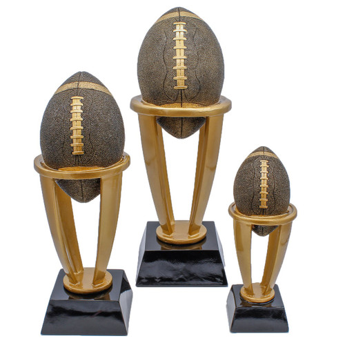 Football Tower Trophy | Engraved Football Award - 7.5, 10.75 or 13 Inch Tall Decade Awards