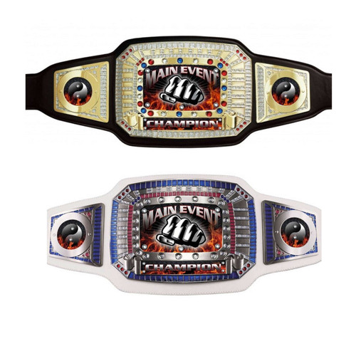 Champion Trophy Belt - Main Event | Main Event Champion Trophy Belt - Black or White Decade Awards