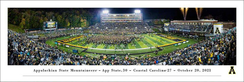 Appalachian State Mountaineers Football Panoramic Picture - Kidd Brewer Stadium Decade Awards