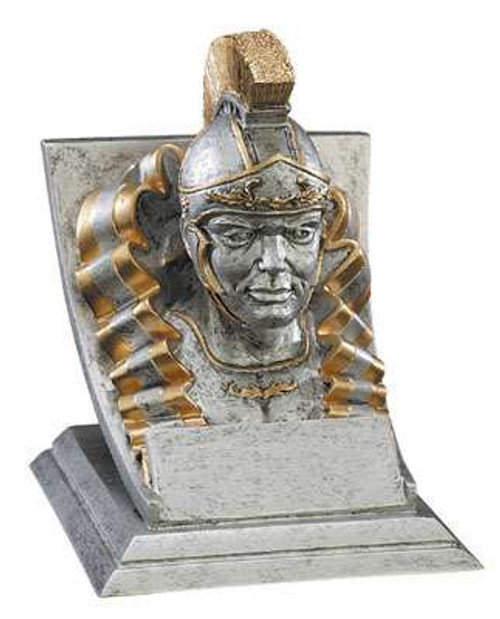Trojan Spirit Mascot Trophy | Engraved Trojan Award - 4 Inch Tall Decade Awards
