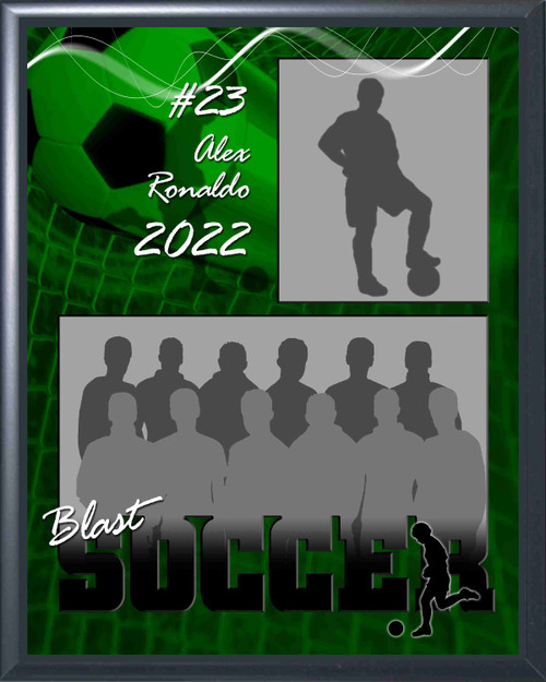 Soccer Memory Mate Plaque 2 - Personalized | Individual & Soccer Team Pictures Plaque - 8" x 10" Decade Awards