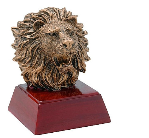Lion (Rugged) Mascot Trophy | Engraved King of the Jungle Award - 4" Tall
