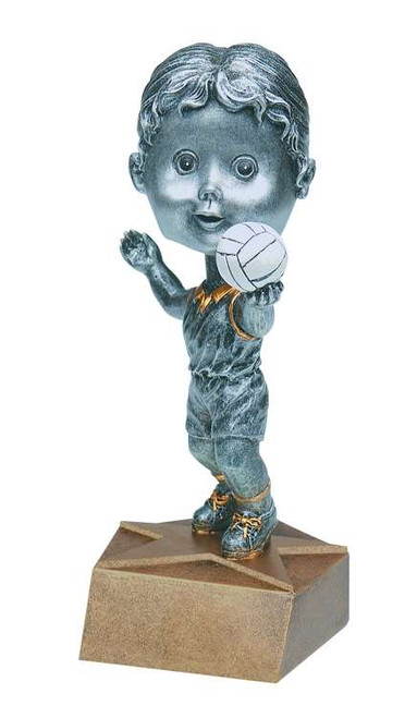 Volleyball Bobblehead Trophy | Engraved Volleyball Award - 6 Inch Tall Decade Awards