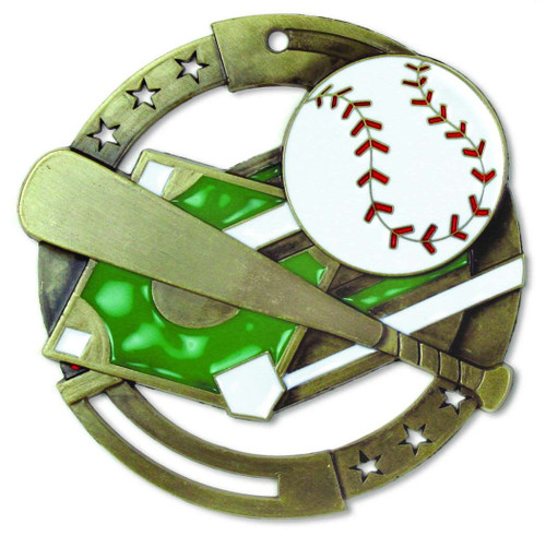 Baseball M3XL Medal | Engraved Baseball League Medallion - 2.75" CLEARANCE Decade Awards