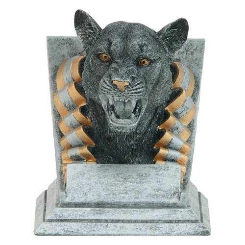 Cougar Trophy, Spirit Mascot | Engraved Cougar Award - 4 Inch Tall Decade Awards