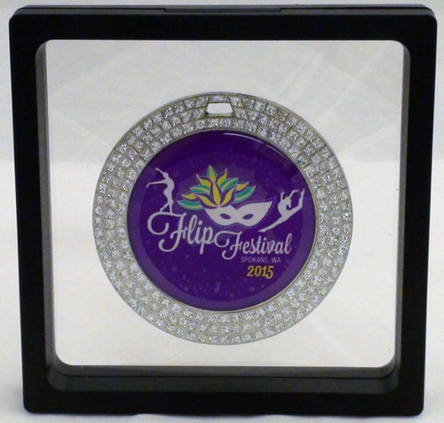 Challenge Coin / Medal Illusion LARGE Black Presentation Box - 4.25" x 4.25" Decade Awards