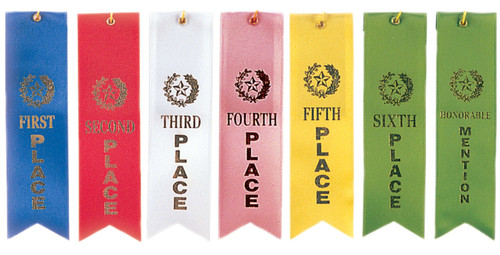 Award Ribbon | 1st, 2nd, 3rd, 4th, 5th, 6th or Honorable Mention Decade Awards