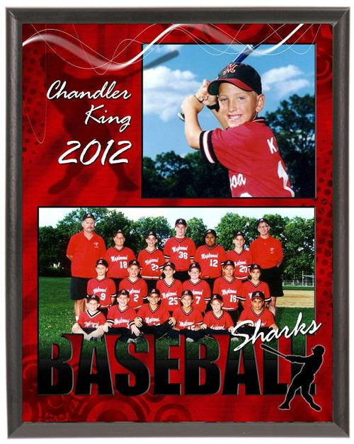 Baseball Memory Mate Plaque 2 - Personalized | Individual & Baseball Team Pictures Plaque - 8" x 10" Decade Awards