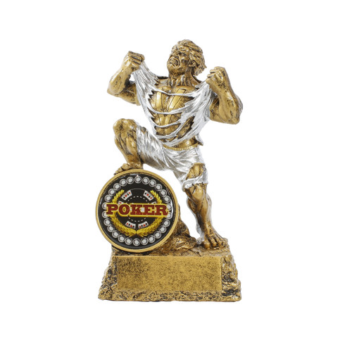 Poker Monster Trophy | Engraved Poker Winner Award - 6.75 Inch Tall Decade Awards