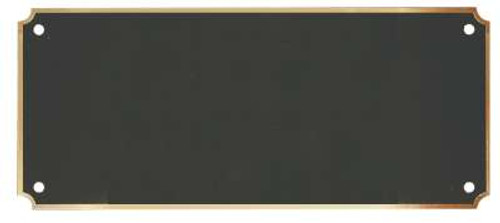 Header Plate Black Brass with Border | Engraved Plate - 2.75" x 6.5" Decade Awards