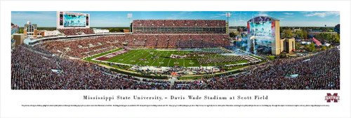 Mississippi State University Panoramic Print #5 (50 Yard - Day) Decade Awards