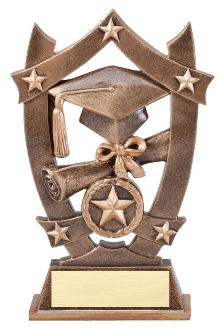 Graduate 3D Gold Sport Stars Trophy | Star Commencement Award | 6.25 Inch Decade Awards