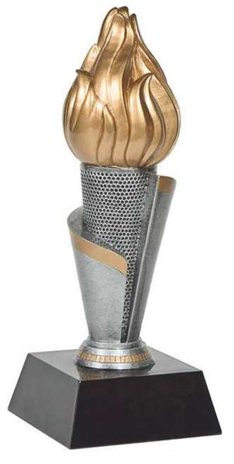 Torch Tower Trophy | Flame of Victory Academic or Corporate Business Award | 10.75 Inch Tall Decade Awards