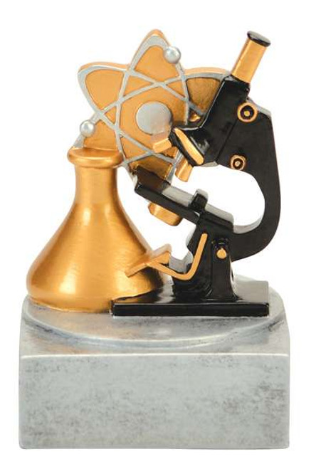 Science Color Tek Trophy | Engraved Microscope Award - 4 Inch Tall Decade Awards