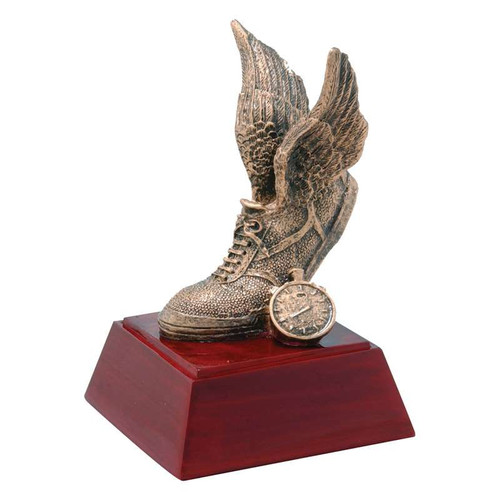 Track Sculptured Trophy | Engraved Track Award - 4 Inch Tall Decade Awards