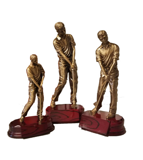 Golf Chip Shot Trophy | Engraved Male Golfer Award - 7.5", 9.75" or 11" Tall Decade Awards