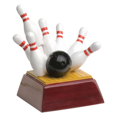 Bowling Pins Trophy | Engraved Bowling Strike Award - 4 or 6 Inch Tall Decade Awards