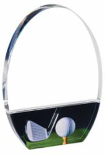 Golf Acrylic Trophy - CLEARANCE Decade Awards