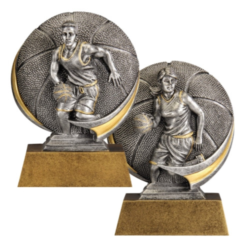 Basketball Trophy, Male or Female | Engraved Motion X Basketball Award - 5 Inch Tall